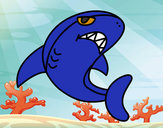 Dibujo Tiburón nadando pintado por camilo50