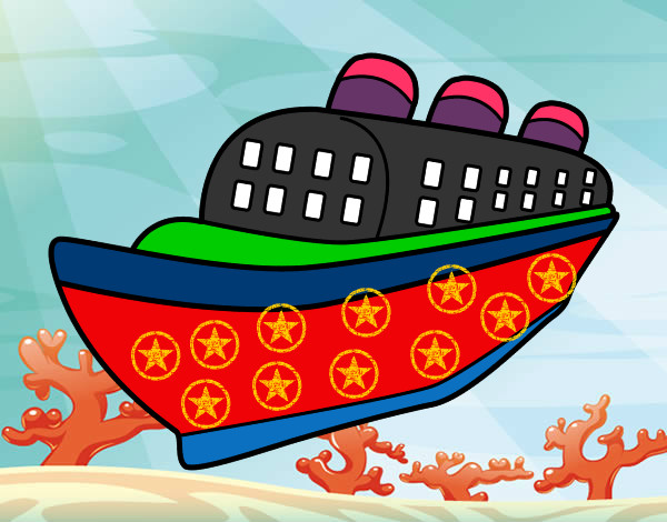 Dibujo Barco transatlántico pintado por alexamuno
