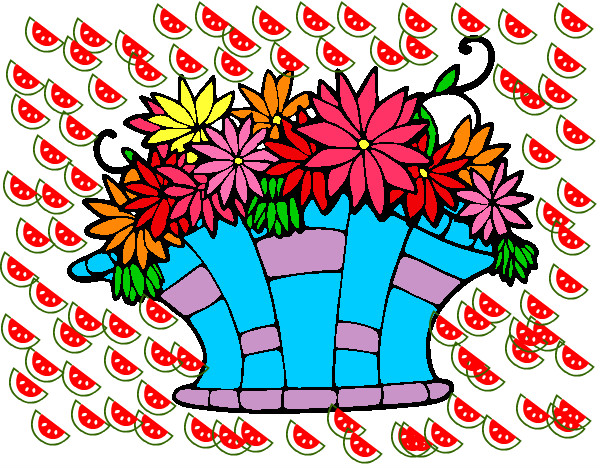 Dibujo Cesta de flores 7 pintado por mia_77