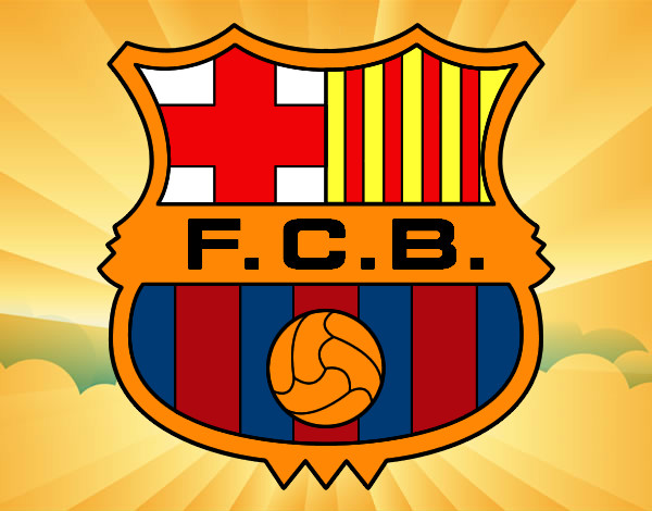 Dibujo Escudo del F.C. Barcelona pintado por LuisR