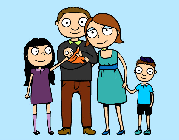 Dibujo Familia unida pintado por mina54