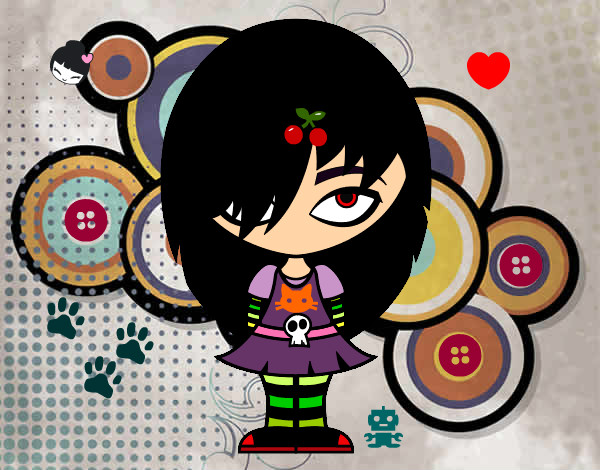 Dibujo Look Emo pintado por leticia588