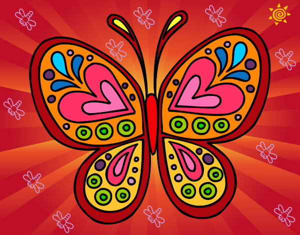 Dibujo Mandala mariposa pintado por raquel57