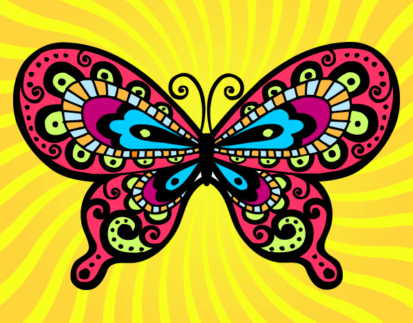 Dibujo Mariposa bonita pintado por aletxa