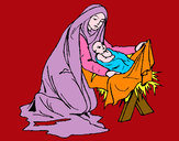 Dibujo Nacimiento del niño Jesús pintado por anarubiolo