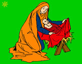 Dibujo Nacimiento del niño Jesús pintado por Danneliese