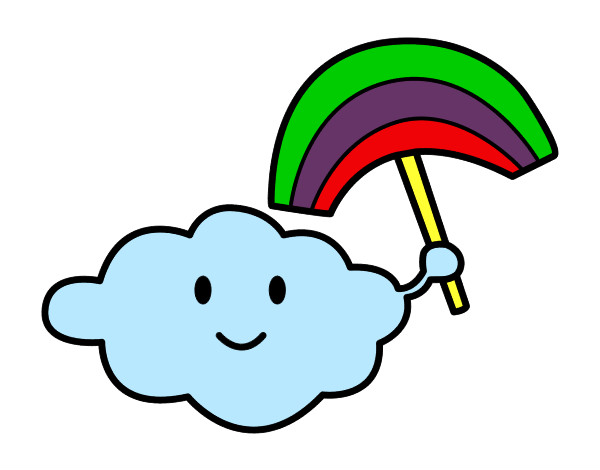 Dibujo Nube con arcoiris pintado por manster
