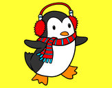 Dibujo Pingüino con bufanda pintado por carmen-mg