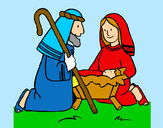 Dibujo Adoran al niño Jesús pintado por Danneliese