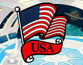 Dibujo Bandera de los Estados Unidos pintado por saul_2