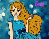 Dibujo Barbie con su vestido con lazo pintado por naaray1