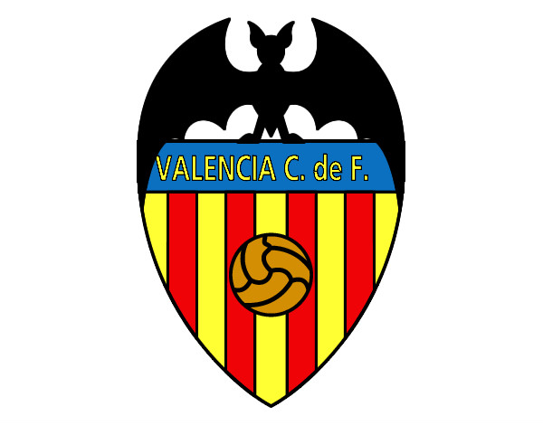 Dibujo Escudo del Valencia C. F. pintado por federicci