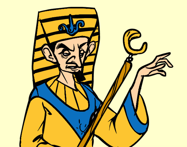Dibujo Faraón enfadado pintado por federicci