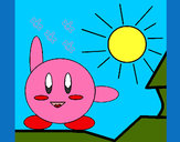 Dibujo Kirby en un día soleado pintado por scarlette