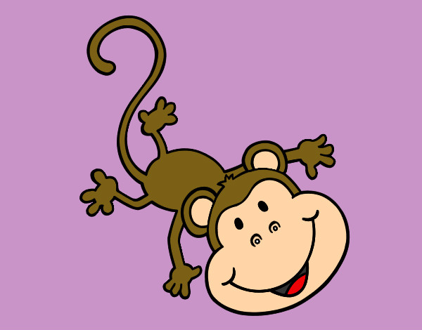 Dibujo Mono gracioso pintado por alevas