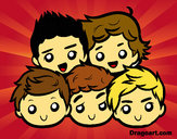 Dibujo One Direction 2 pintado por ceciigr