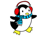 Dibujo Pingüino con bufanda pintado por AlexisBb