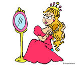 Dibujo Princesa y espejo pintado por karlis