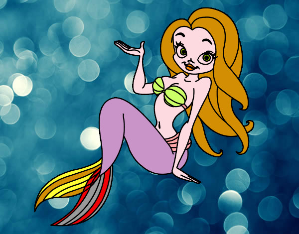 Ariel en el mar por Paula