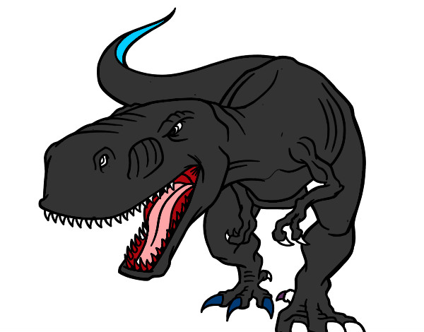 Dibujo Tiranosaurio Rex enfadado pintado por JazMKC
