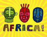 Dibujo Tribus de África pintado por federicci