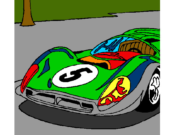 Dibujo Automóvil número 5 pintado por pudin