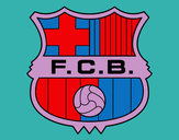 Dibujo Escudo del F.C. Barcelona pintado por fcbj