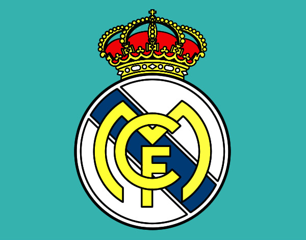 Dibujo Escudo del Real Madrid C.F. pintado por fcbj
