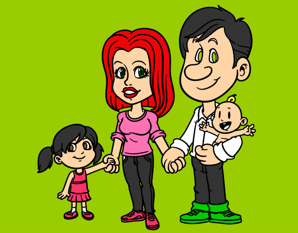 Dibujo Familia feliz pintado por Stefani23