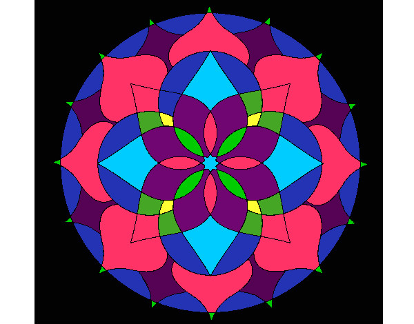 Dibujo Mandala 14 pintado por rosesoul