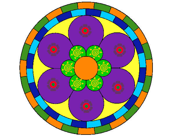 Dibujo Mandala 2 pintado por rosesoul