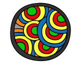 Dibujo Mandala circular pintado por martincito