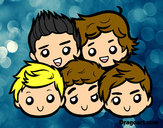 Dibujo One Direction 2 pintado por Marini