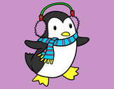 Dibujo Pingüino con bufanda pintado por Alekein