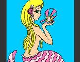 Dibujo Sirena y perla pintado por Susy26