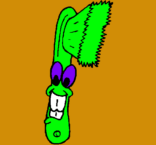 Dibujo Cepillo de dientes pintado por alamo
