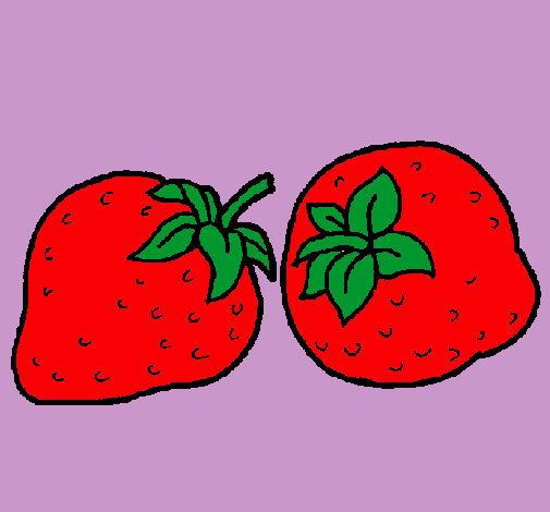 Dibujo fresas pintado por eliwiii