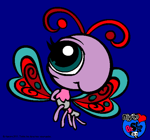 Dibujo Mariposa Littlest Pet Shop 2 pintado por Tomoka