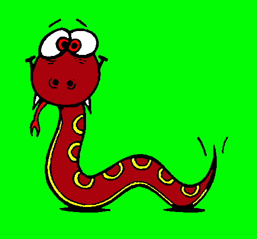 Dibujo Serpiente 3 pintado por gabyandfer