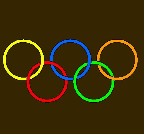 Dibujo Anillas de los juegos olimpícos pintado por alamo