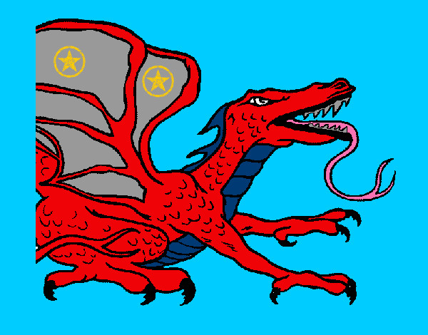 Dibujo Dragón réptil pintado por jhonathan6