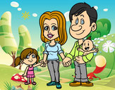 Dibujo Familia feliz pintado por Clarilu