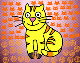 Dibujo Gato simpático pintado por pricoli