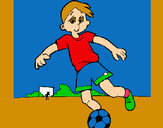 Dibujo Jugar a fútbol pintado por POL_B