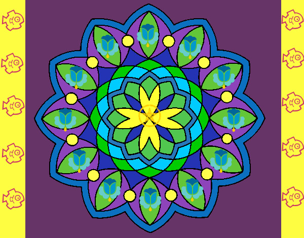 Dibujo Mandala 3 pintado por rosesoul