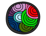 Dibujo Mandala circular pintado por pichifranc