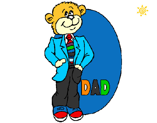 Dibujo Padre oso pintado por micil