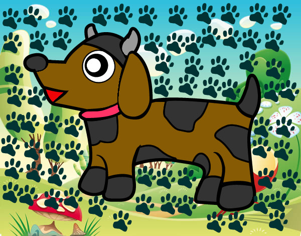 Dibujo Perro-vaca pintado por pricoli