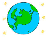 Dibujo Planeta Tierra pintado por aleck