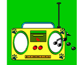 Dibujo Radio cassette 2 pintado por unicornio1